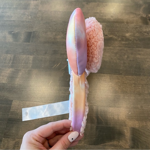 Disney Parks Tie Dye Pink Sherpa Headband Ears NWT - Picture 5 of 10